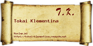 Tokai Klementina névjegykártya